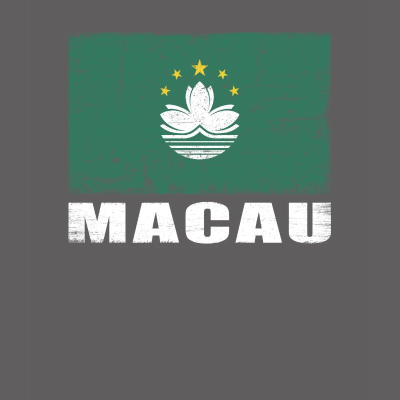 Drapeau de Macao Grunge Drapeau de Macao