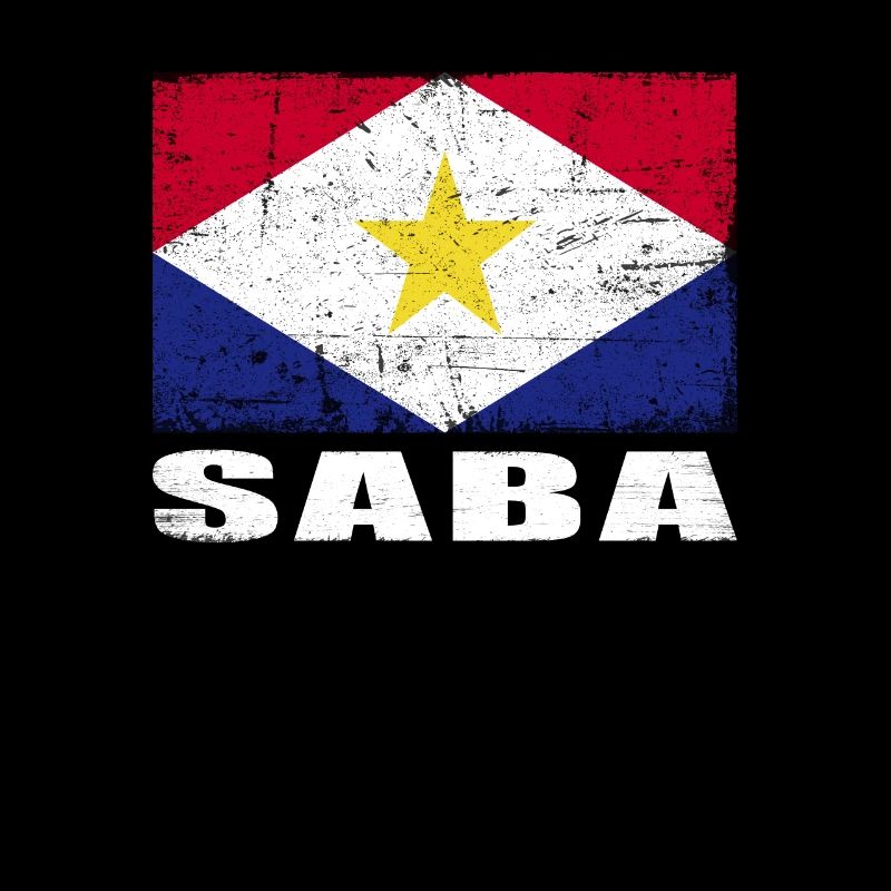 Saba Flag Grunge Saba Flag