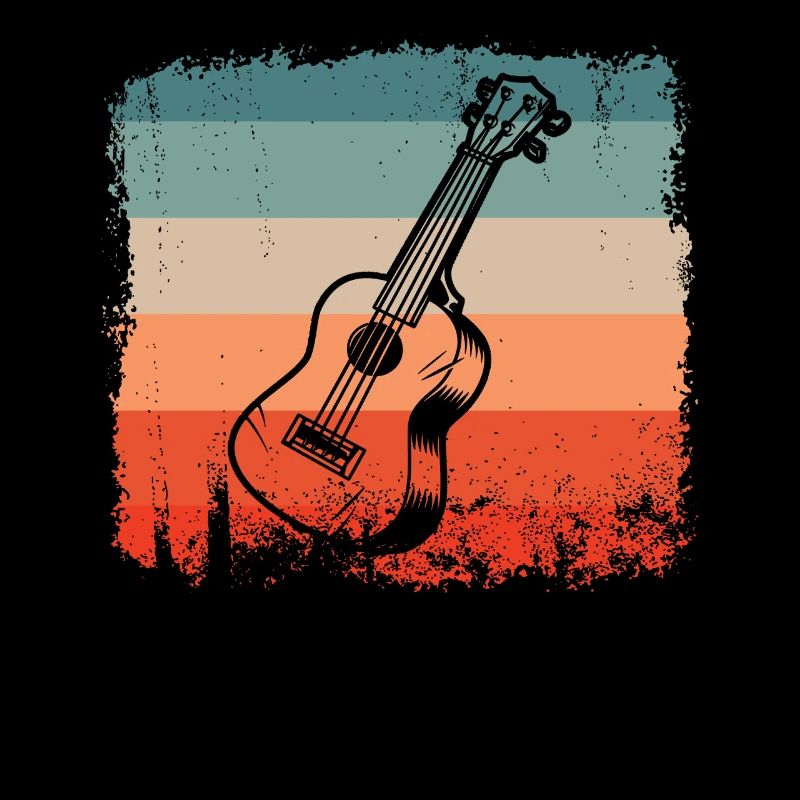 Guitariste Retro Guitare Silhouette Guitariste