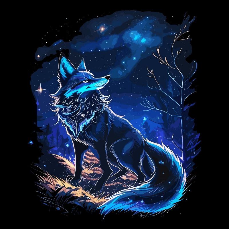 Mystical fox in the forest