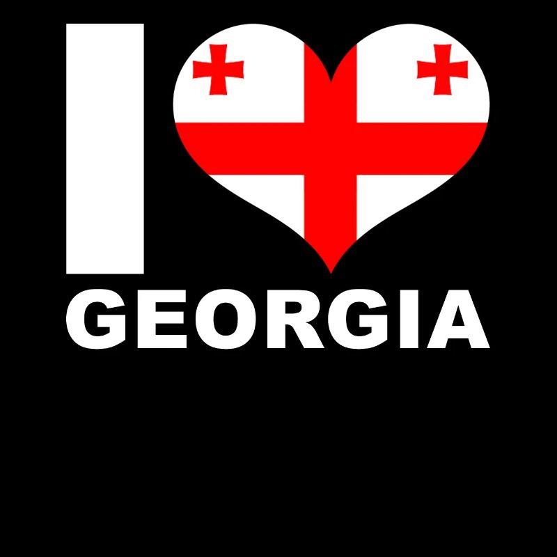 J’aime le drapeau du cœur de la Géorgie