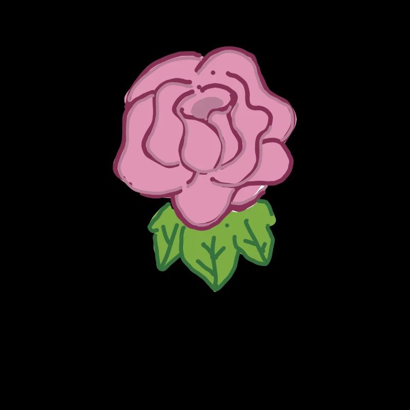 Rose Rouge Rose dessinée à la main