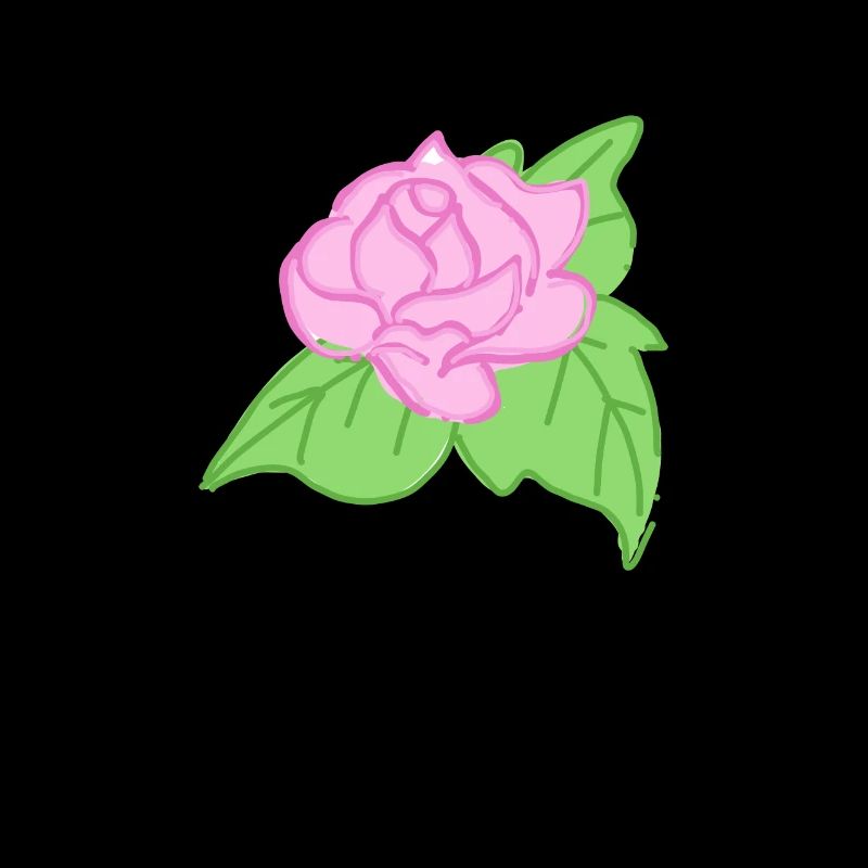 Rose Rouge Rose dessinée à la main