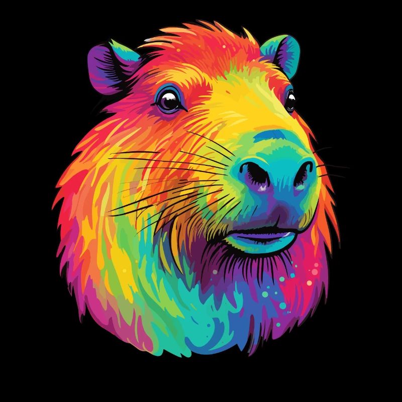 Capybara Low Rainbow Design