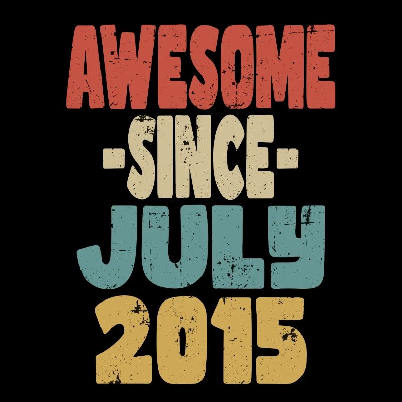2015 Juli Geburtstag Retro
