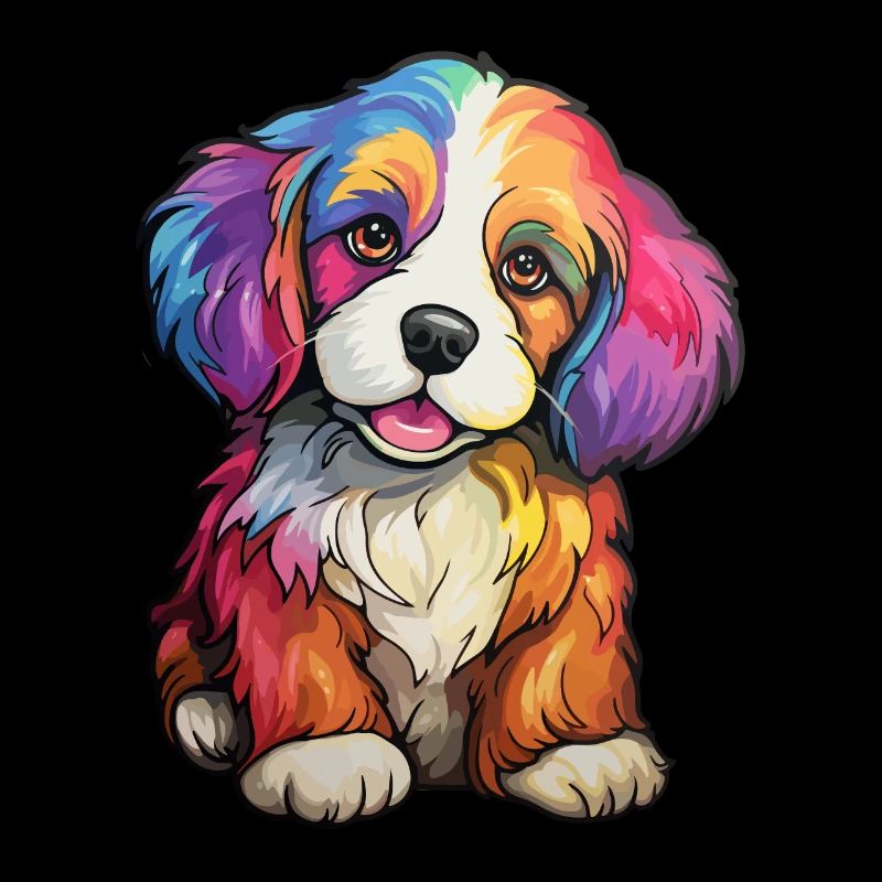 Welpe Hund Regenbogen