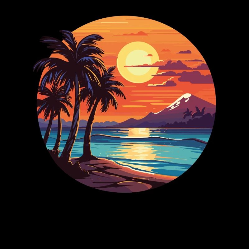 Island Tropical Beach Sunset