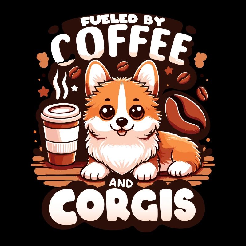Corgis & Kaffee mit Kaffee und Corgis
