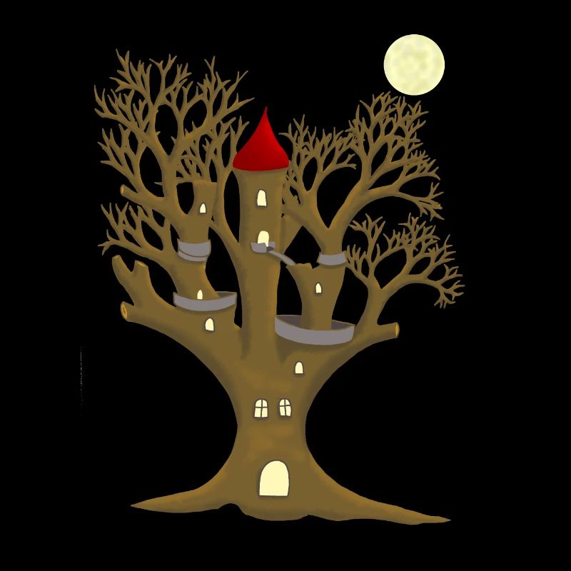 Fantasy Baumhaus Wald Baum Kind Kinder Märchen