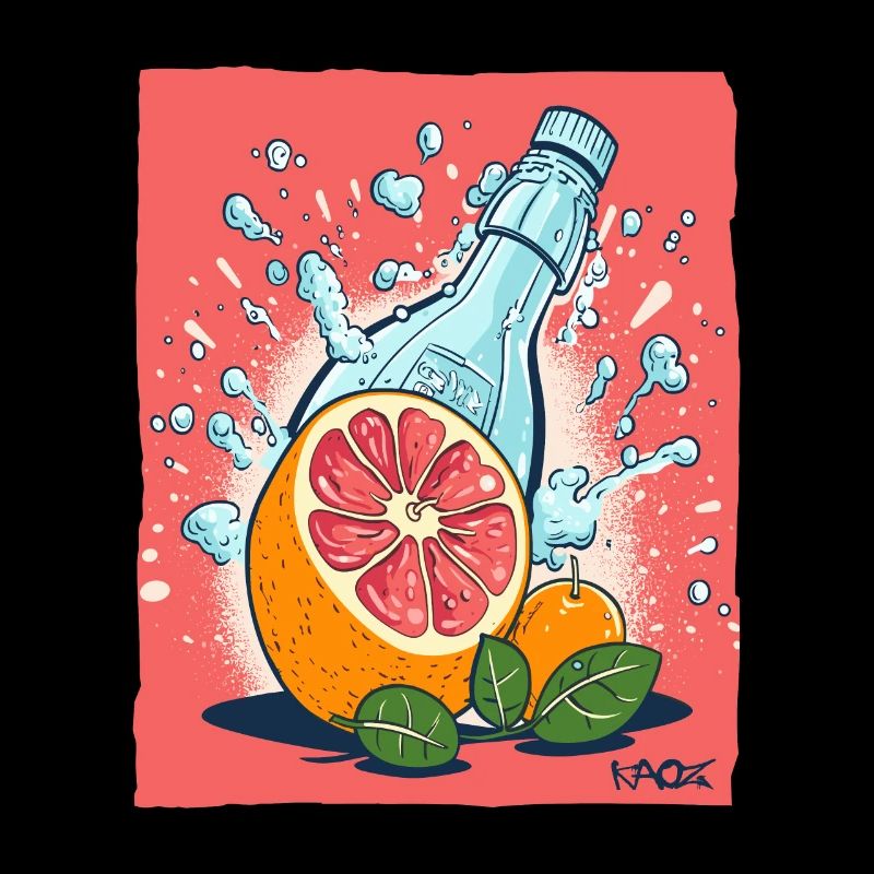 Orange lemonade in the bottle, so fresh!
