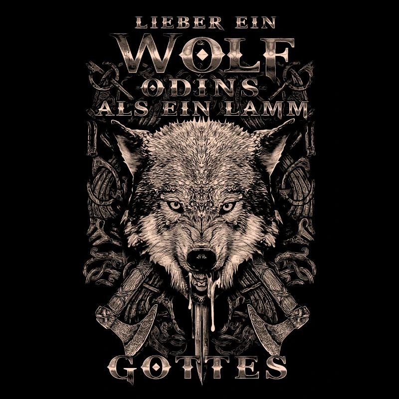Wikinger Lieber ein Wolf Odins als ein Lamm Gottes