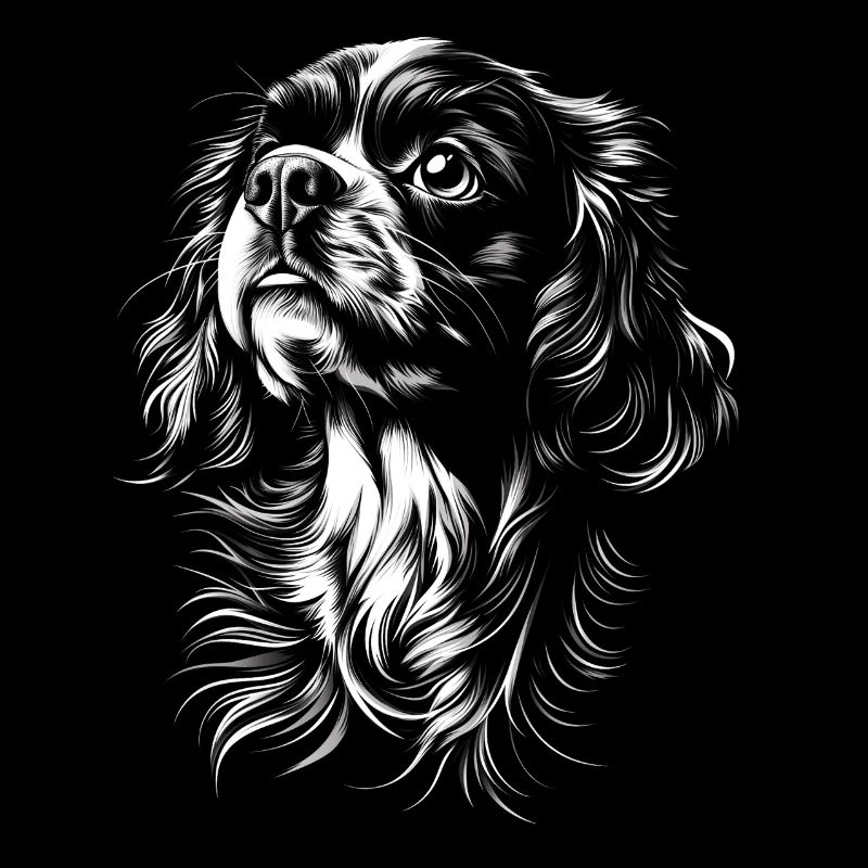 Cavalier King Charles Spaniel Portrait Chien Chien