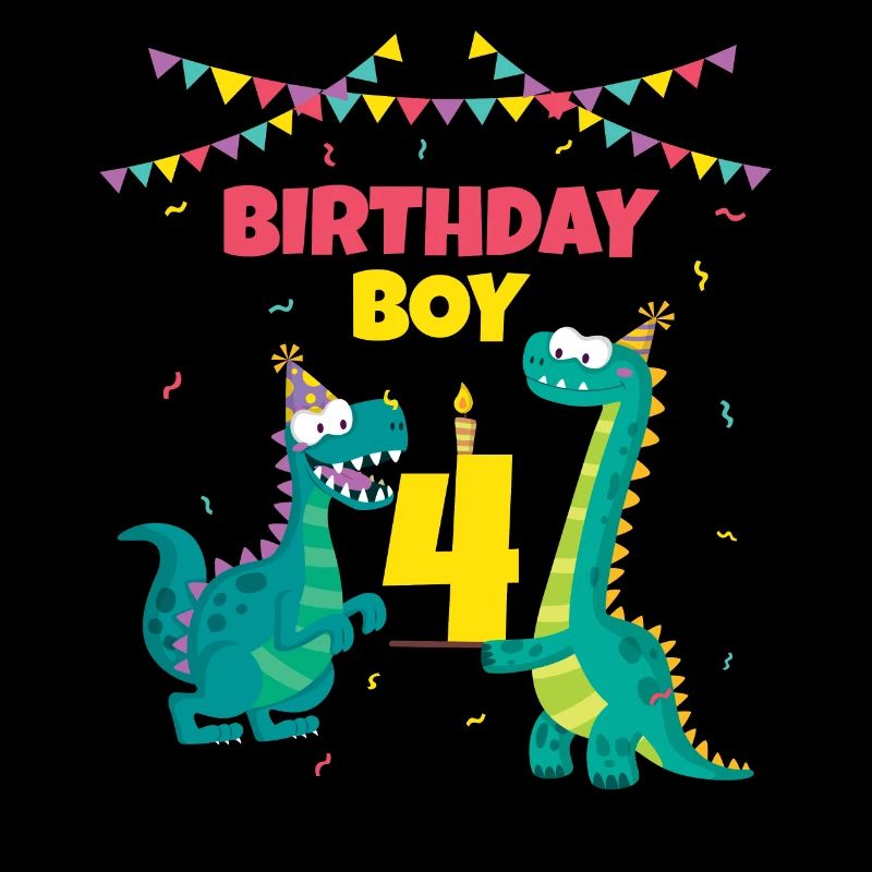 Geburtstagskind 4 Dinosaurier T-rex Dino Lover