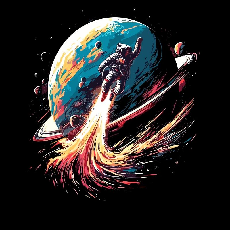 Astronauten Planeten Kunst