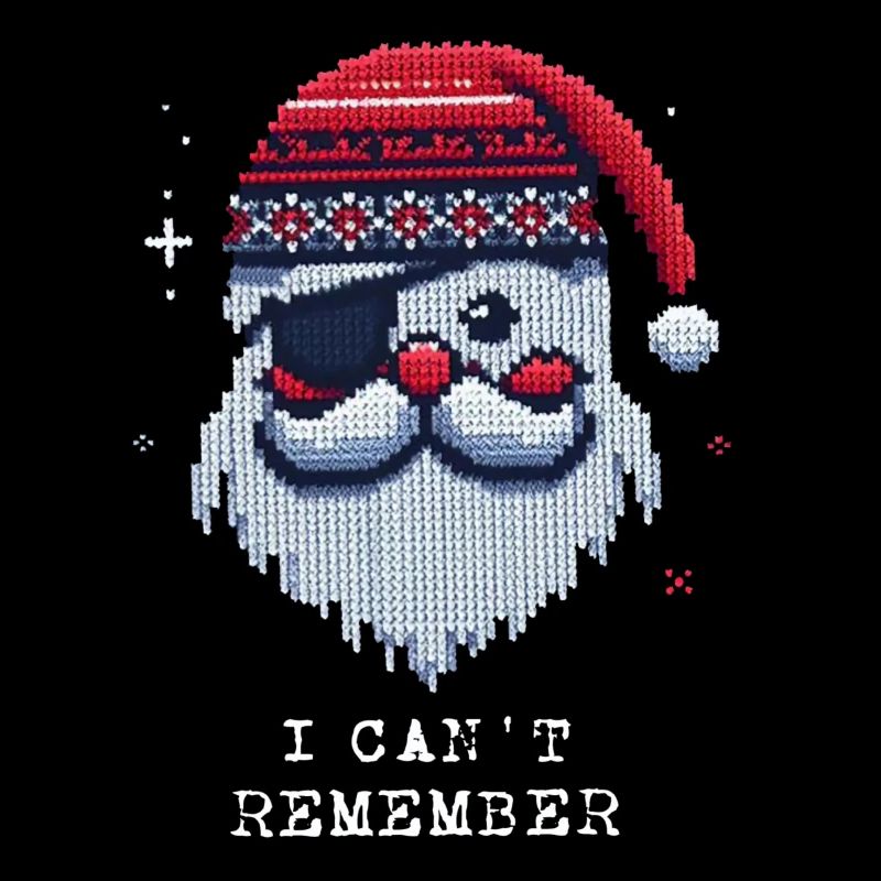 Weihnachtsmann mit Augenklappe Strickmuster
