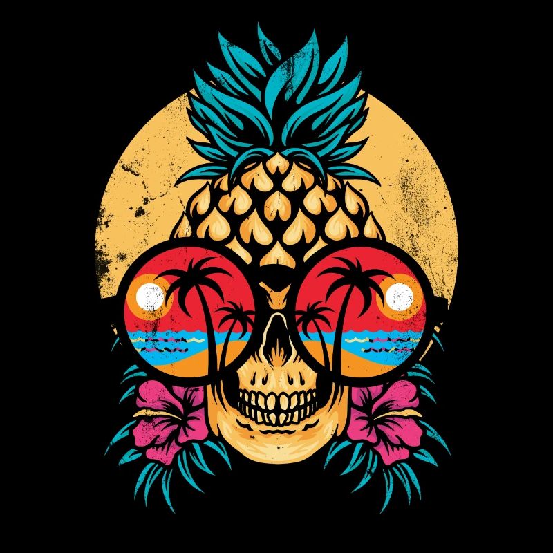 Conception d’ananas et de pins pour les amoureux de la plage