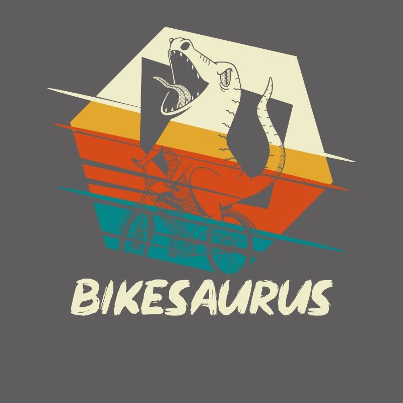 Bikesaurus T-Rex Dinosaurier Radfahrer