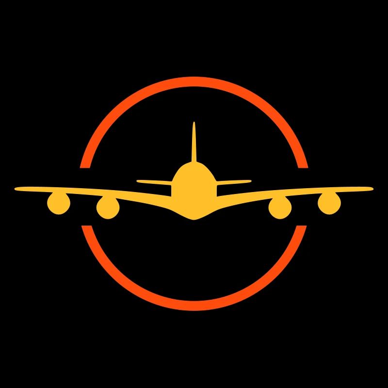 ★ Les couleurs de conception peuvent être modifiées ★ Avion de face, cercle