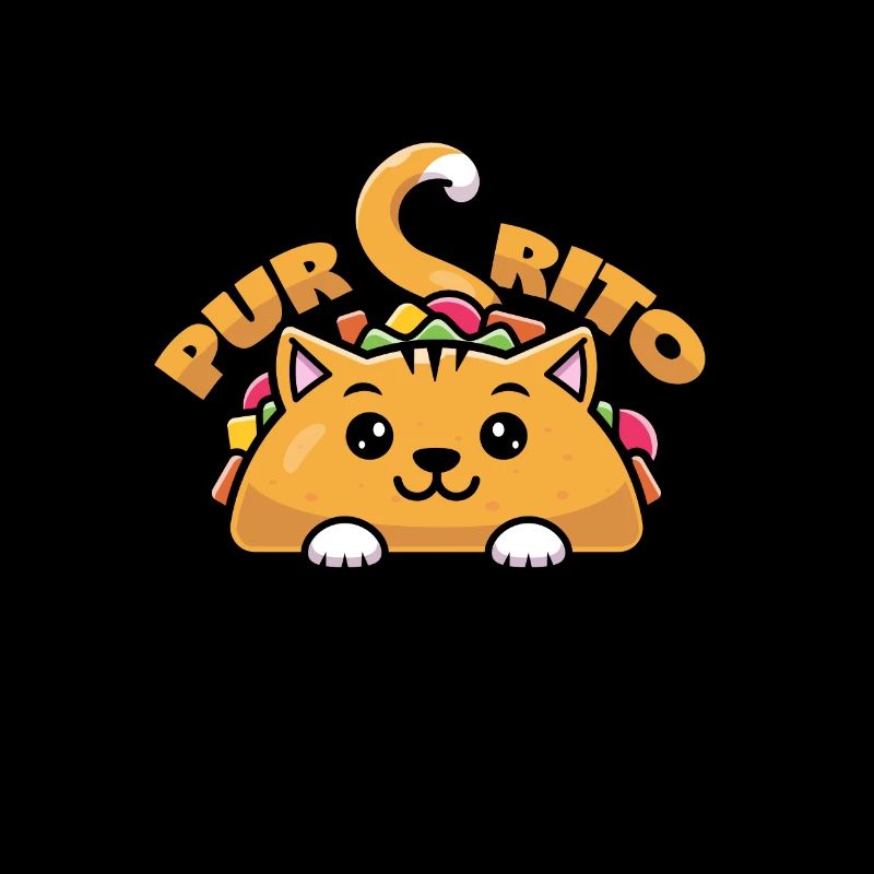Jeu de mots sur le burrito pour chat - Purrito