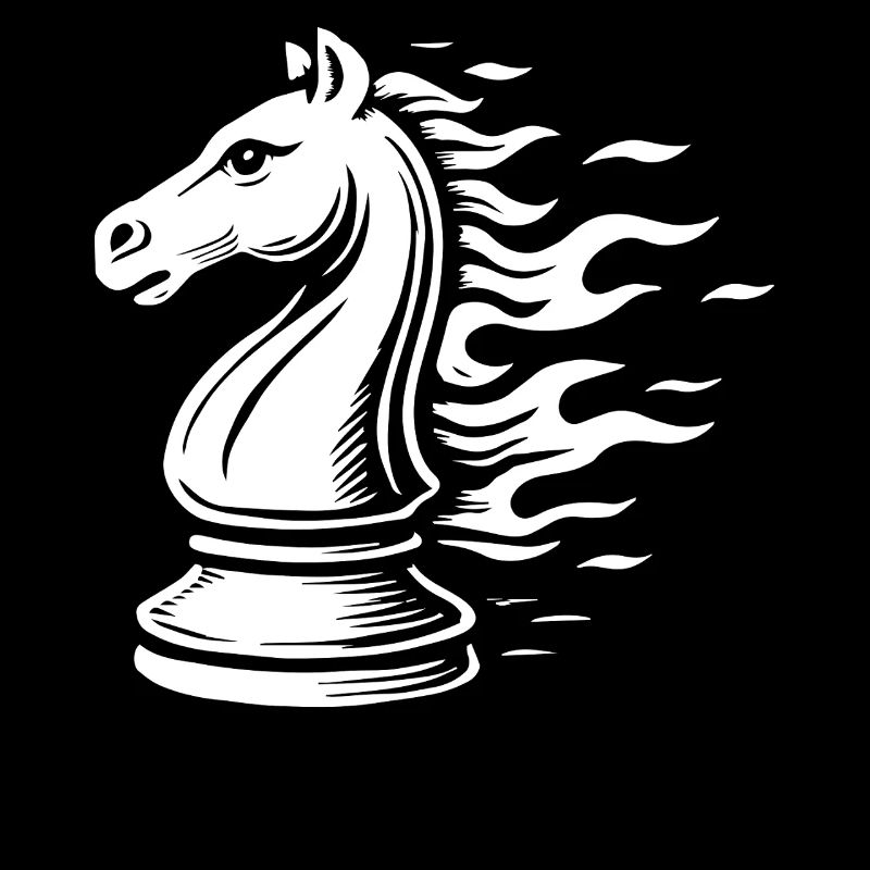 Jeu de société Chess Knight Flames