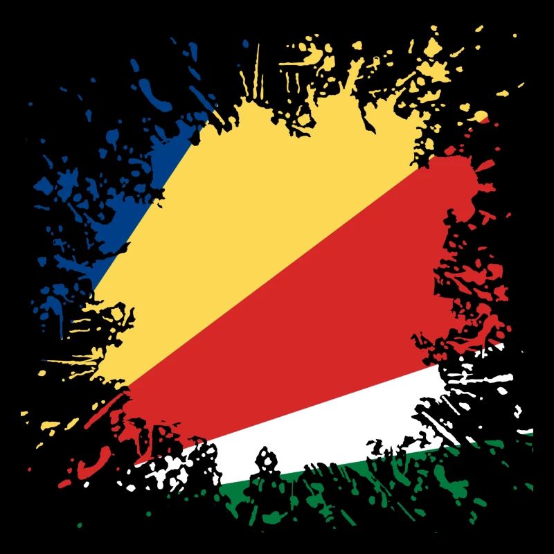 Drapeau des Seychelles Éclaboussure de peinture