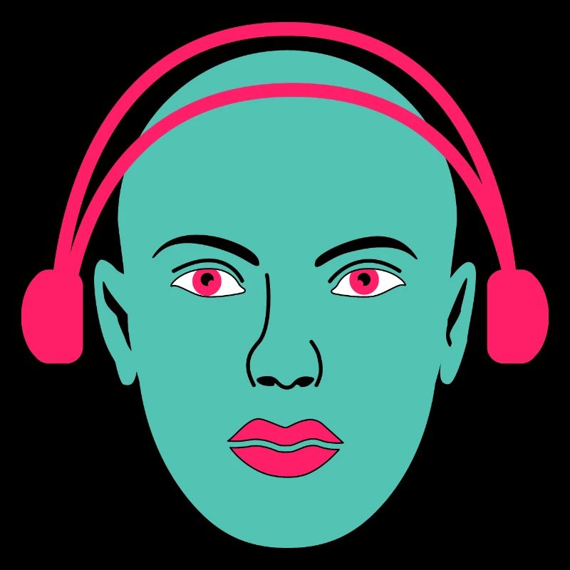 Frau hört Musik