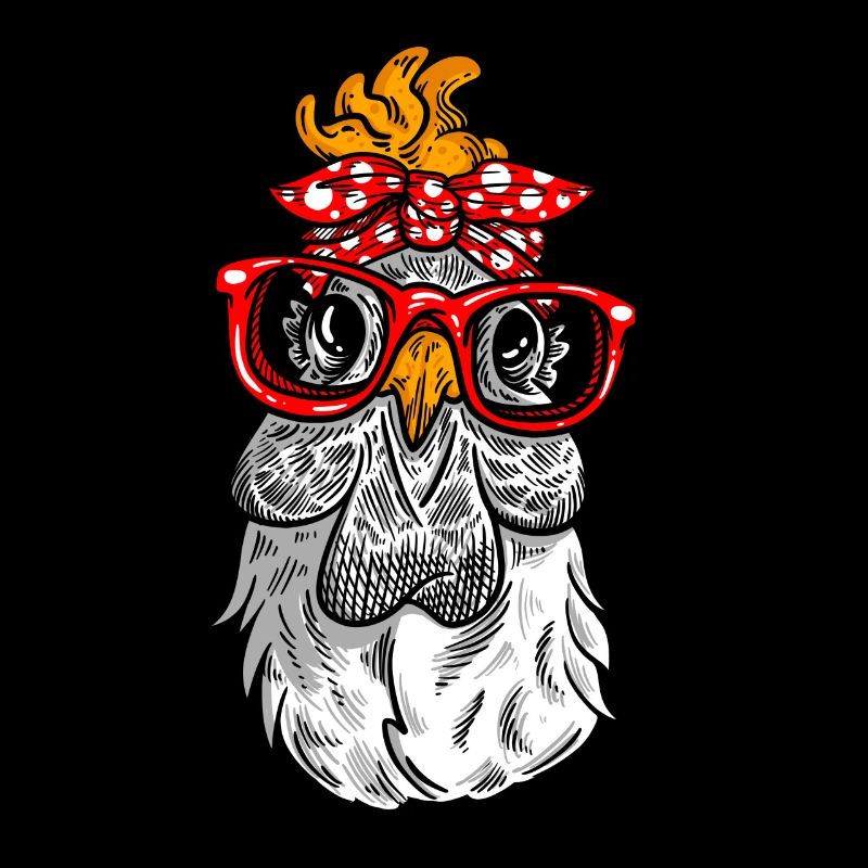 Mutter Huhn retro Henne Design