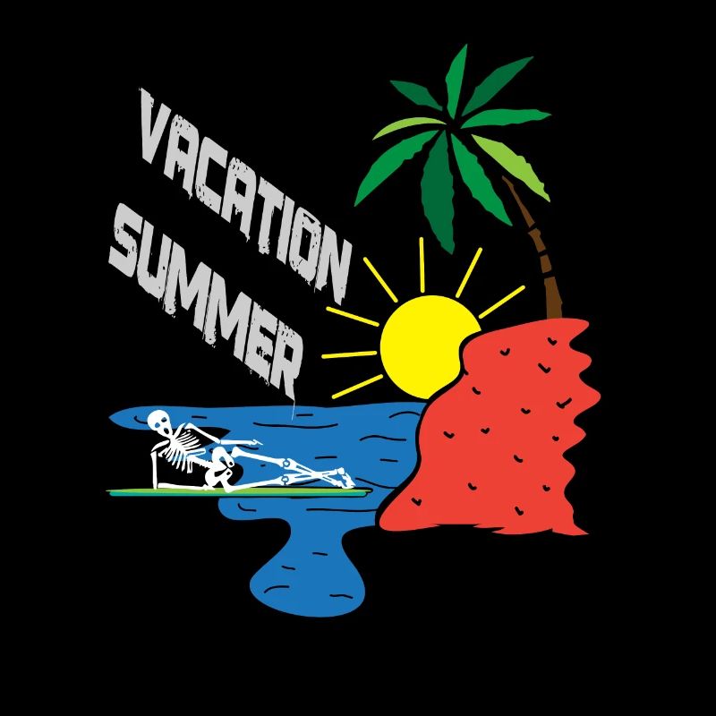 Skelett Vacation Summer Urlaub