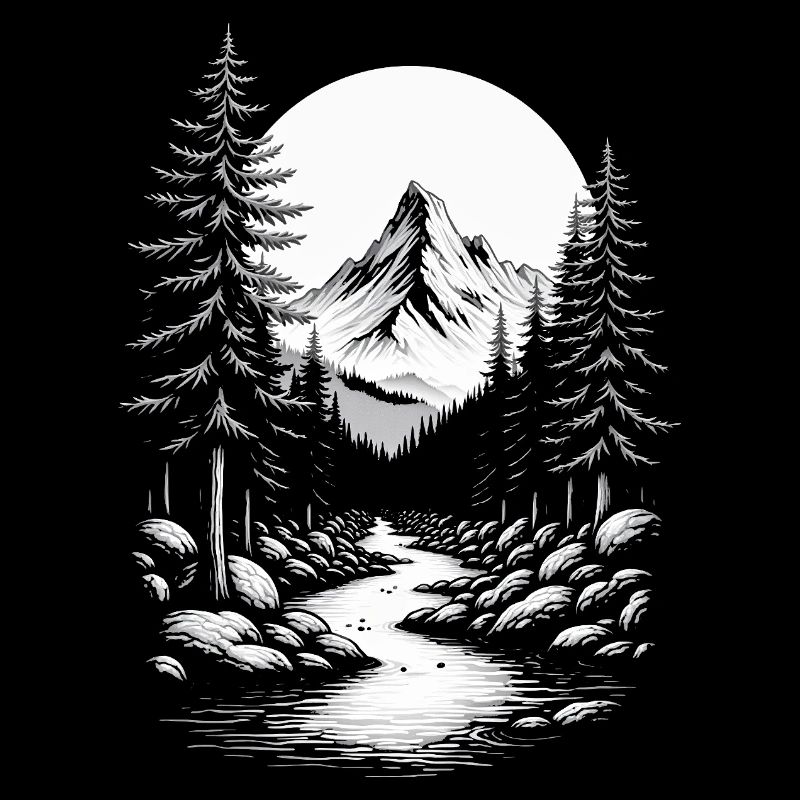 Landschaft Natur Berge Wald Bäume Baum Fluss Berg