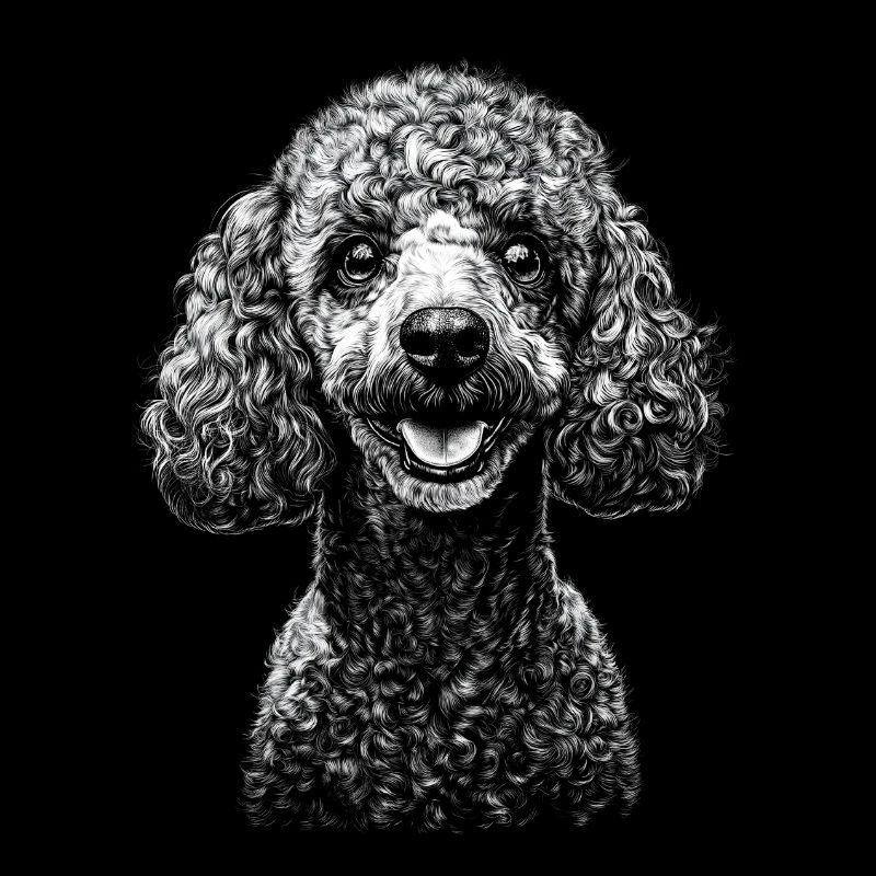 Pudel Portrait Hunde Hund Kleinpudel