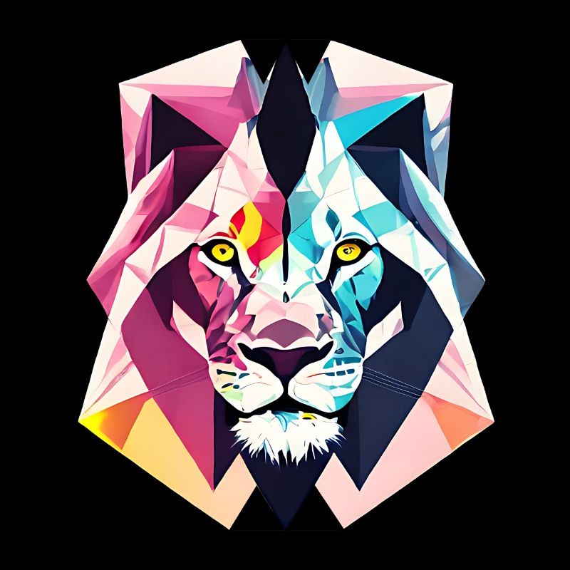 Lion polygonal