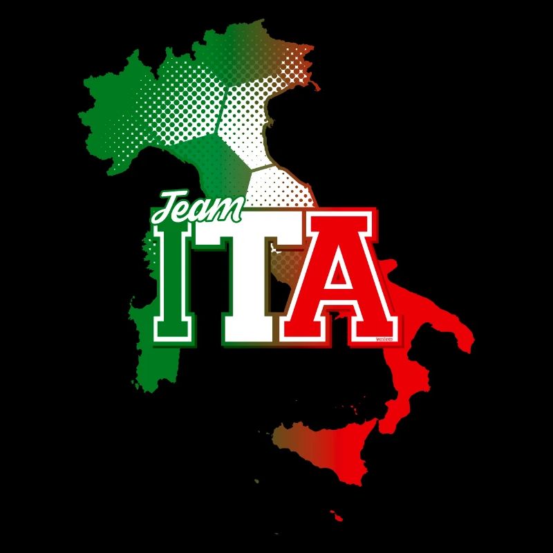 Team ITA Map Italy with Ball Pattern