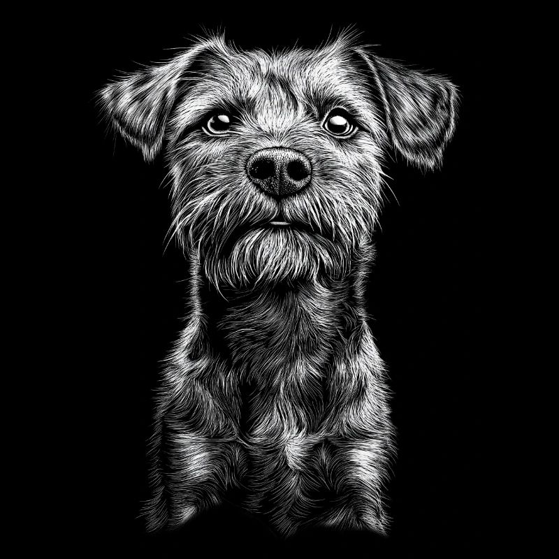 Border Terrier Portrait Hunde Hund
