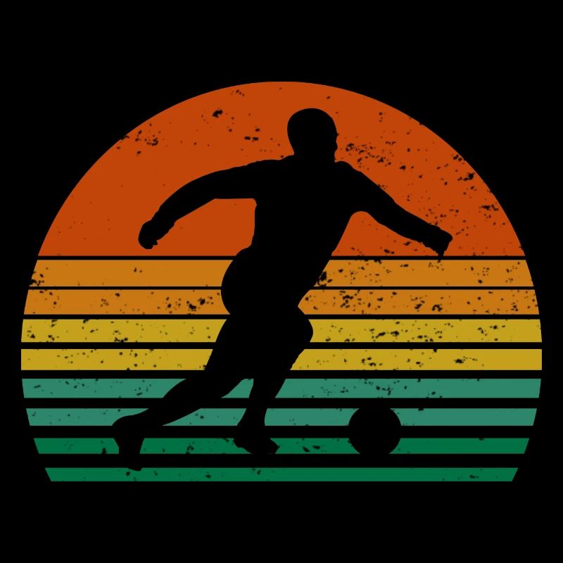 Fussball vintage sunset