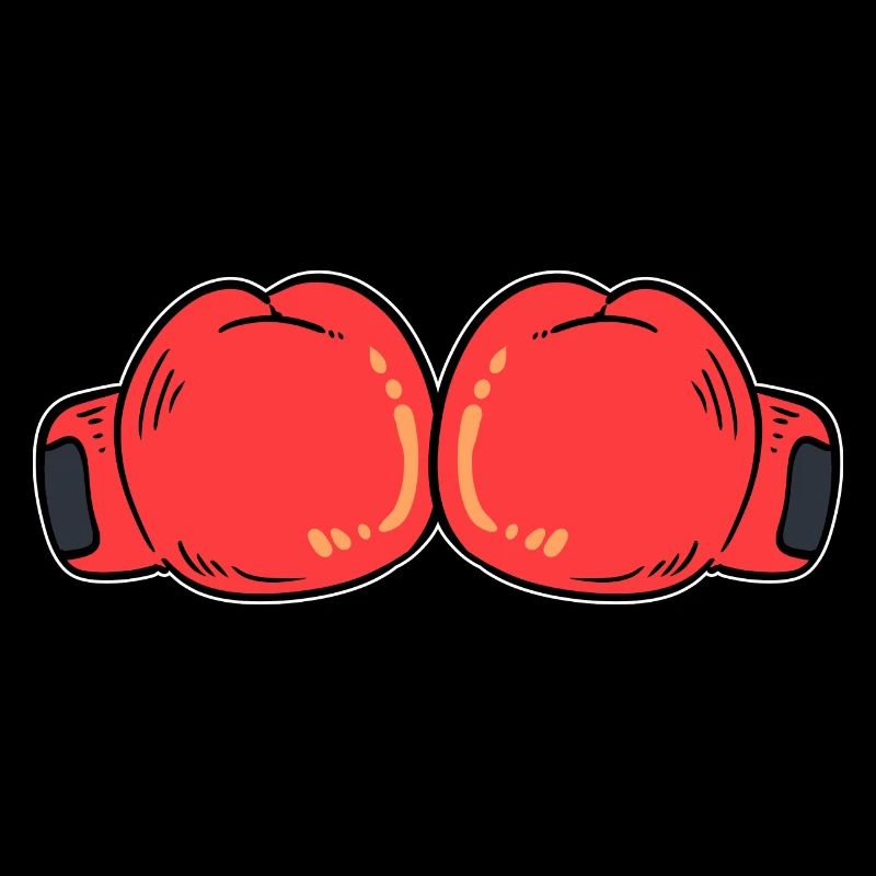 Cartoon -Boxhandschuhe Sparringspartner