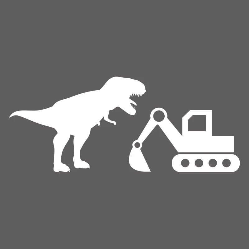 Excavator T-Rex construction site construction dinosaur construction workers