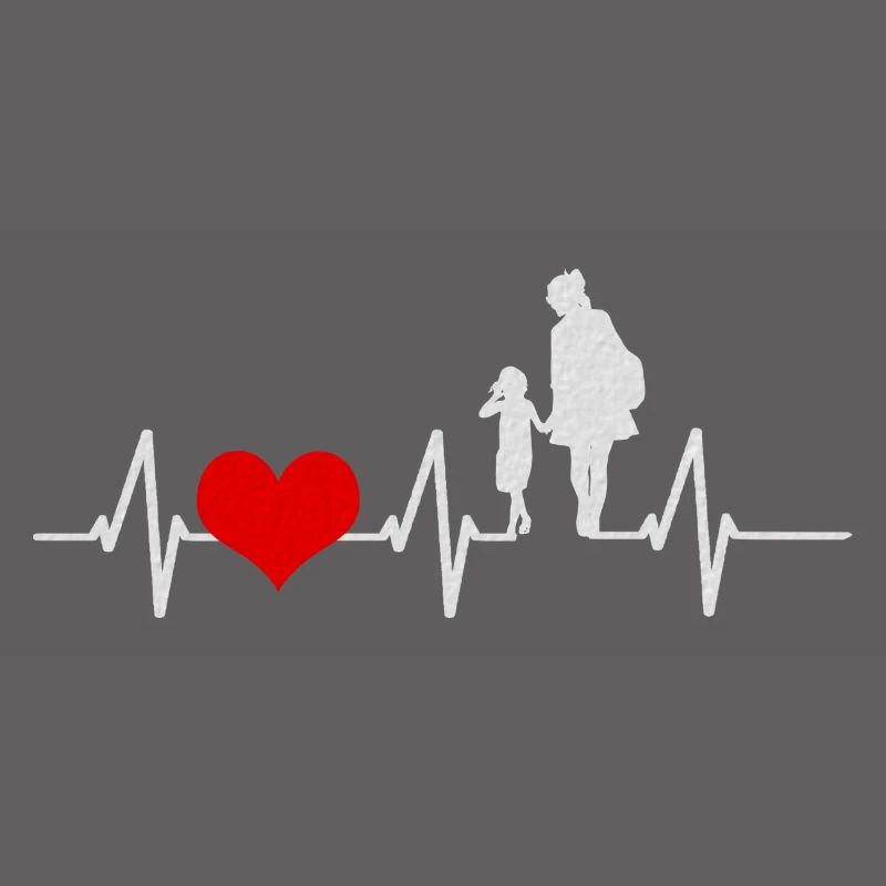 Herzschlag Mutter Tochter Liebe Muttertag Geschenk