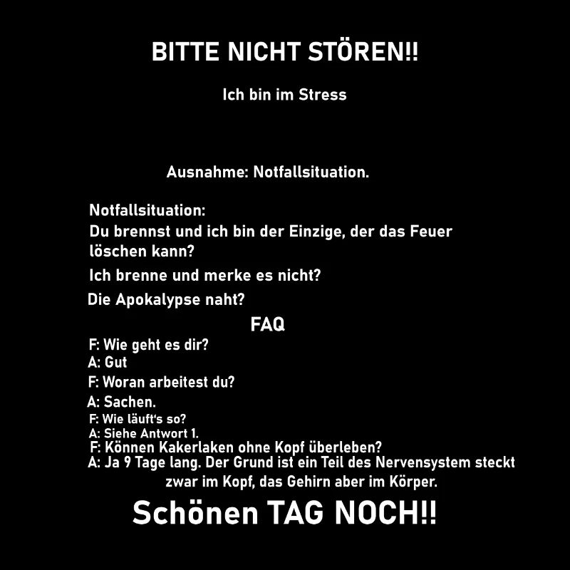 Bitte nicht stören