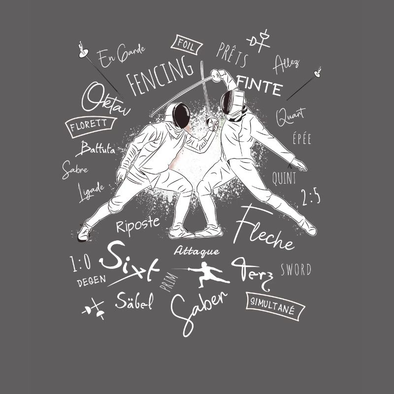 Fechten Begriffe Training Geschenk