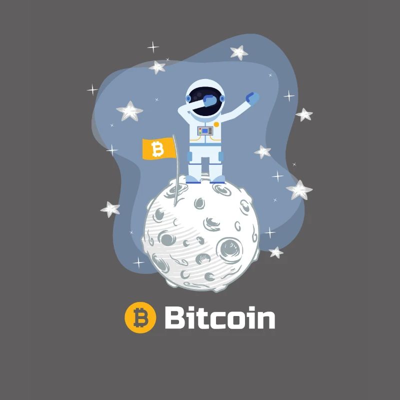 funny crypto Bitcoin moon astronaut dabbing