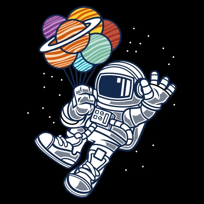Astronaute avec des ballons