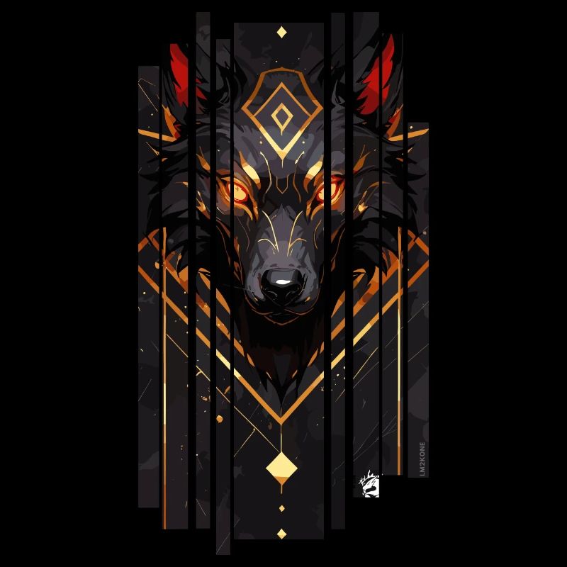 Golden Wolf Cyborg