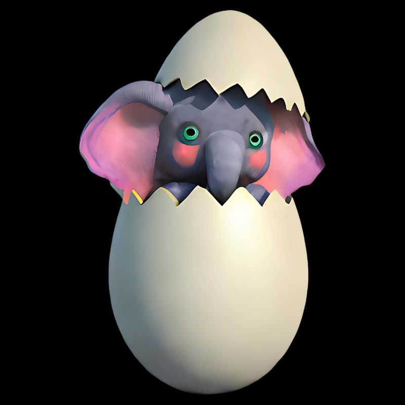 Éclosion de bébé éléphant