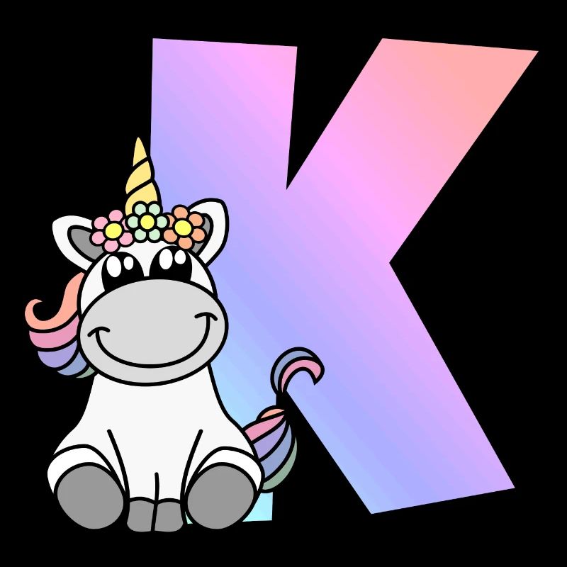 Einhorn Buchstabe K