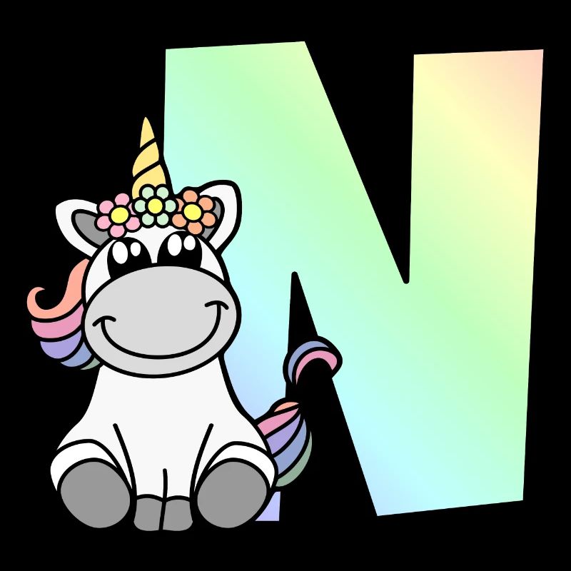 Einhorn Buchstabe N