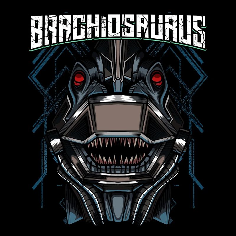 Cyborg Brachiosaurus Dinosaure Scifi