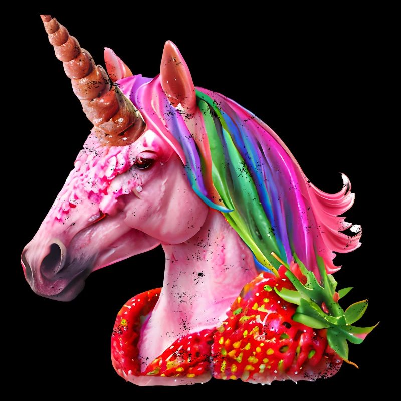 Erdbeer Einhorn Design