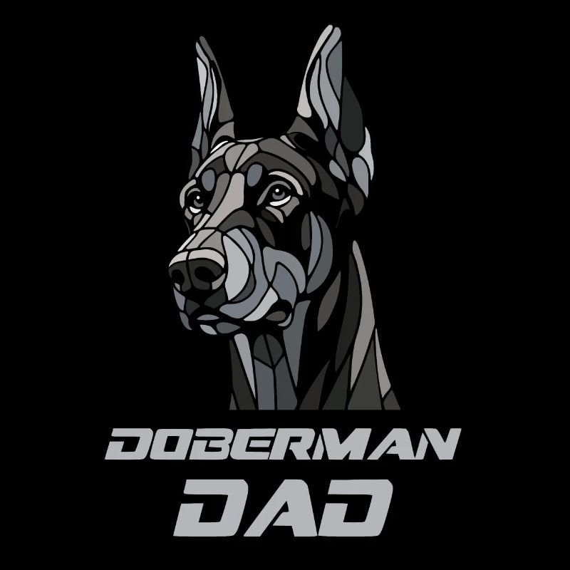 Doberman dad dog head