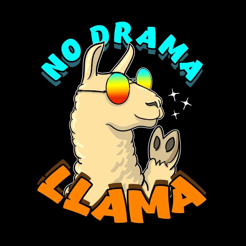 No Drama LLama Lama Geschenkidee Spruch