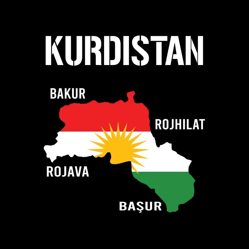 Drapeau du Kurdistan Bakur Bashur Rojava Rojhlt Newroz